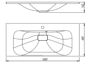 Раковина Style Line Фортуна ЛС-00002422 100 см белый